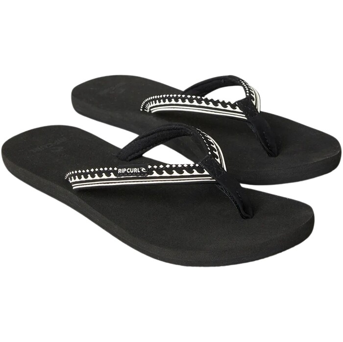 Rip Curl Mujer Black 2024 Chanclas Freedom Bloom Con Puntera Abierta 150WOT - / Off White