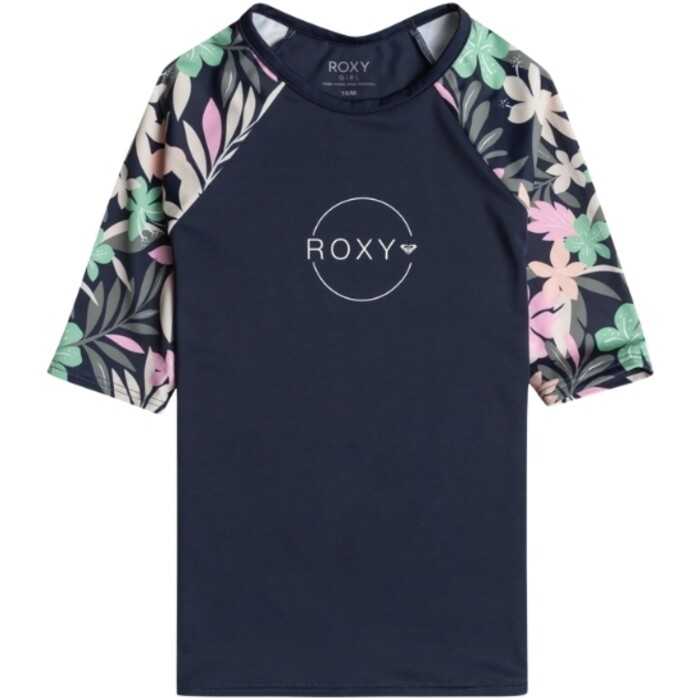 2024 Roxy Chicas UPF 50 Camiseta De Surf De Manga Corta ERGWR03389 - Naval Academy Ilacabo Swim