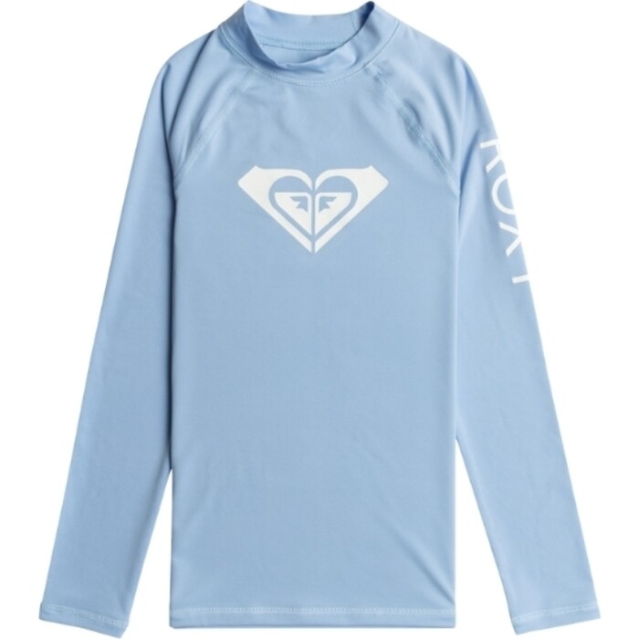 2024 Roxy Girls Wholehearted Long Sleeve Rash Vest ERGWR03286 - Bel Air Blue