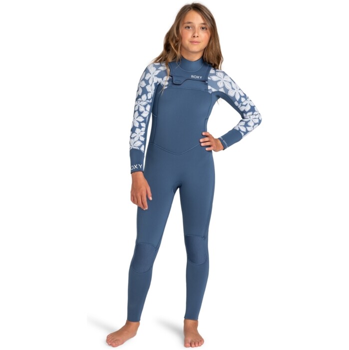 2024 Roxy Junior Swell Series 5/4/3mm Chest Zip Neopreno ERGW103059 - Wild Wind Drifter Floral