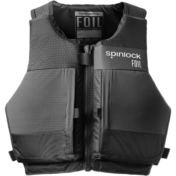 2024 Spinlock Foil Front Zip 50n Chaleco De Ayuda A La Flotabilidad Slfba - Negro