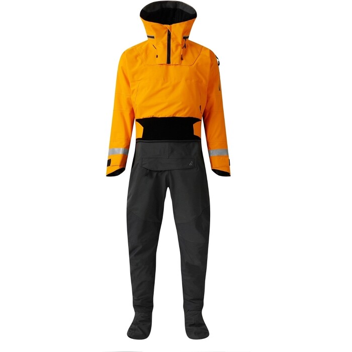 2024 Typhoon Mens Sea Kayak Hinge Entry Drysuit 100200-0016 - Tangerine / Grey