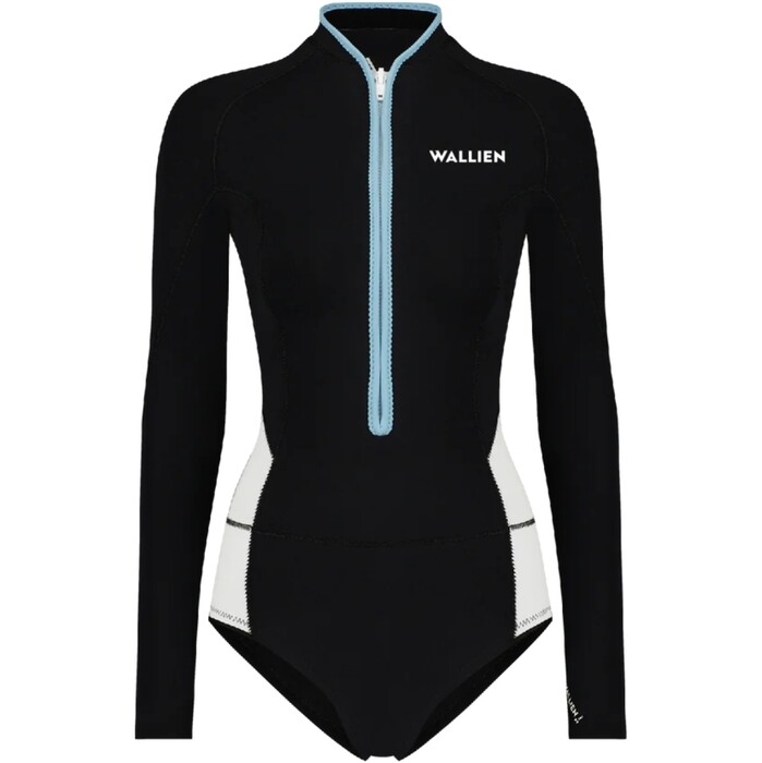 2024 Wallien Womens 1.5mm Front Zip Springsuit 101006007 - Retro Monochrome