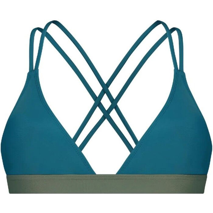 2024 Wallien Mujer Bikini Top Cross 102029001 - Teal / Green