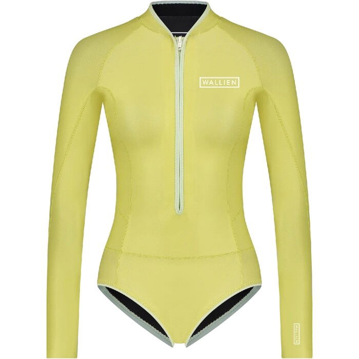 2024 Wallien Womens Nikki Van Dijk Bikini Cut 1mm Front Zip Springsuit Wetsuit 101006 - Sun