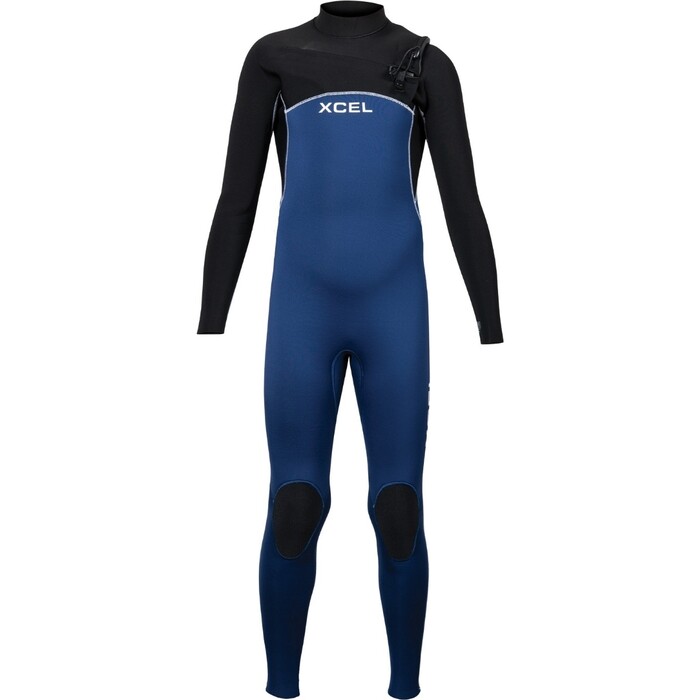 2024 Xcel Junior Comp 5/4mm Chest Zip Neopreno KN54ZXC4BU - Navy / Black