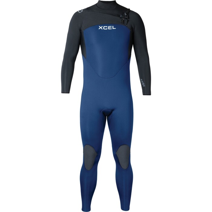 2024 Xcel Mens Axis 5/4mm Chest Zip Wetsuit MN54ZAX4BU - Navy / Blue