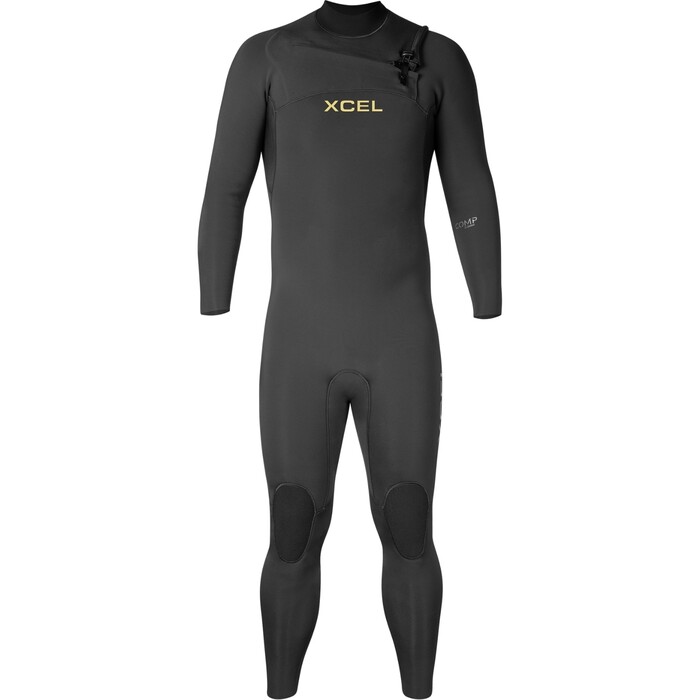 2024 Xcel Hombres Comp 5/4mm Chest Zip Neopreno MN54ZXC4BK - Black