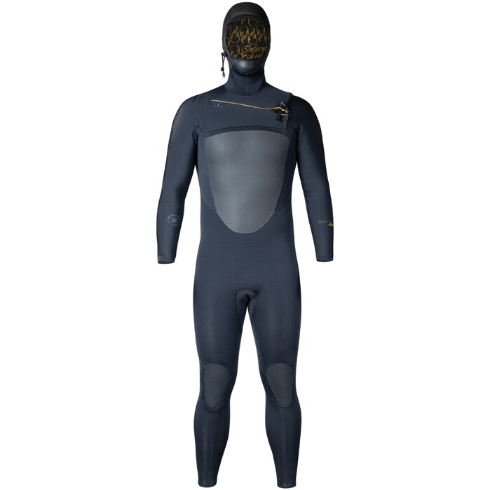 2024 Xcel Mens Drylock 6/5mm Hooded Chest Zip Wetsuit MC65DHN4 - Black