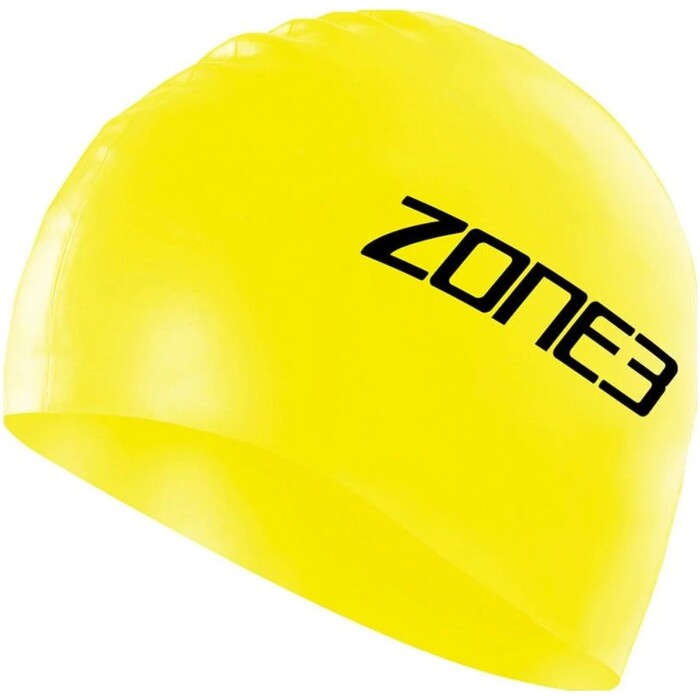 2024 ZONE3 Silicone Swim Cap SA24SCAP - Yellow