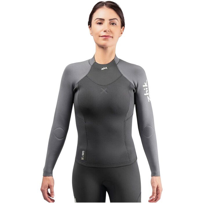 2024 Zhik Womens Superwarm X Neoprene Wetsuit Top DTP-1180-GRY - Grey