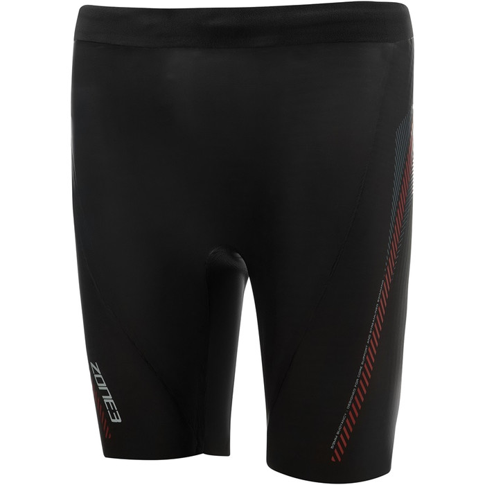 2024 Zone3 Premium Aerodome Elite 5/3mm Neoprene Buoyancy Swim Shorts NA18MBSP101 - Black / Red