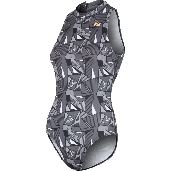 2024 ZONE3 Mujer OWS Renovar Cuello Alto Traje SW22WOWSN1 - Black / Grey