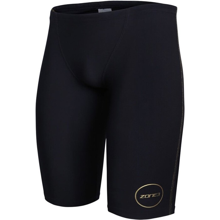 2025 ZONE3 Hombres Aprobado Por La Fina Performance Pantalones Cortos Jammer SW18MFJX101 - Black / Gold