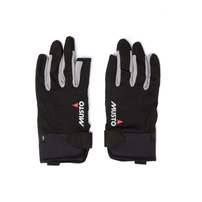 2024 Musto Essential Sailing 3 Finger Gloves AUGL002 - Black