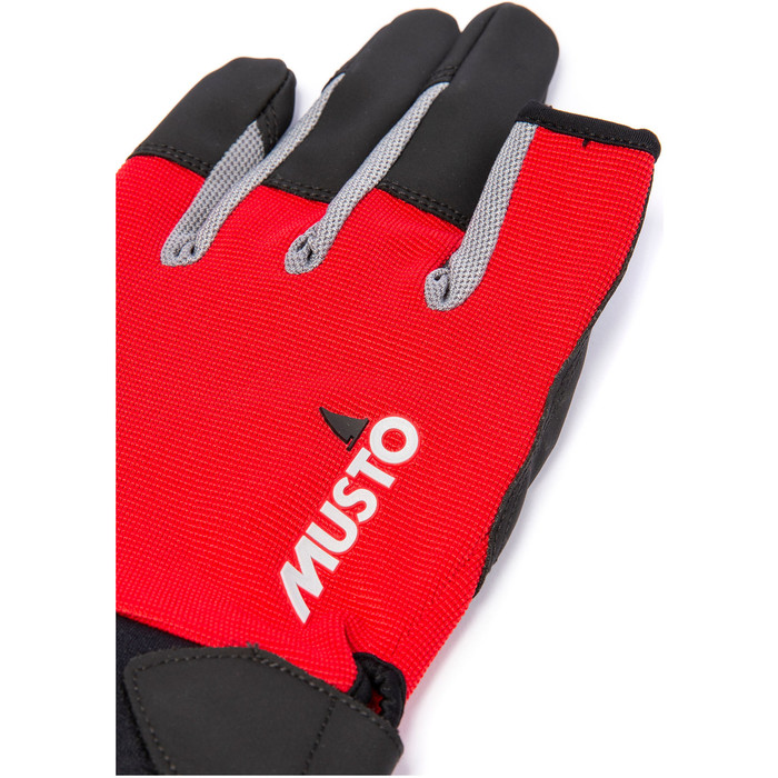 2024 Musto Essential Sailing Long Finger Gloves AUGL002 - Red