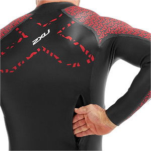 2022 2xu Traje De Neopreno Pro Swim-run Pro Negro / Flame Scarlet Mw5477c Para Hombre