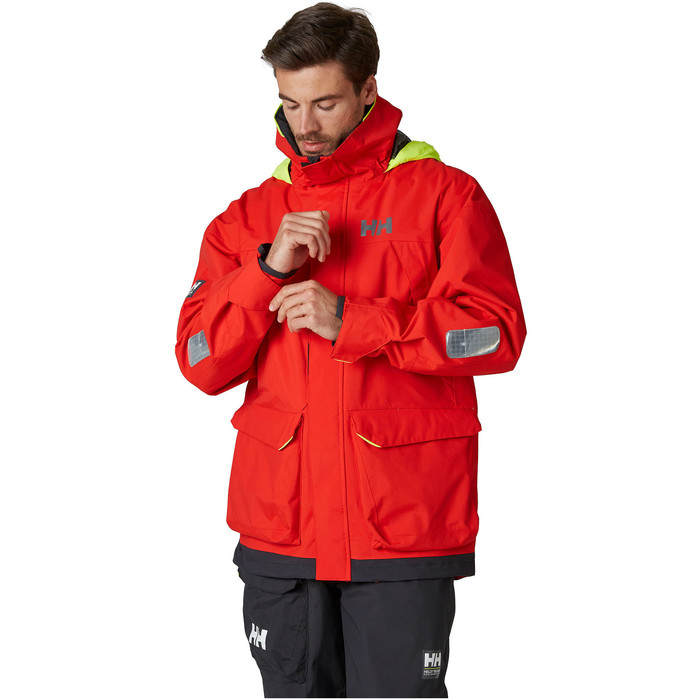 2024 Helly Hansen Mens Pier Sailing Jacket 34156 - Alert Red