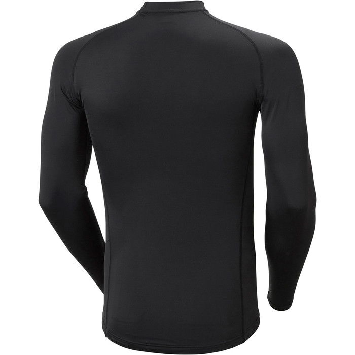 2024 Helly Hansen Mens Long Sleeve Rash Vest 34023 - Black