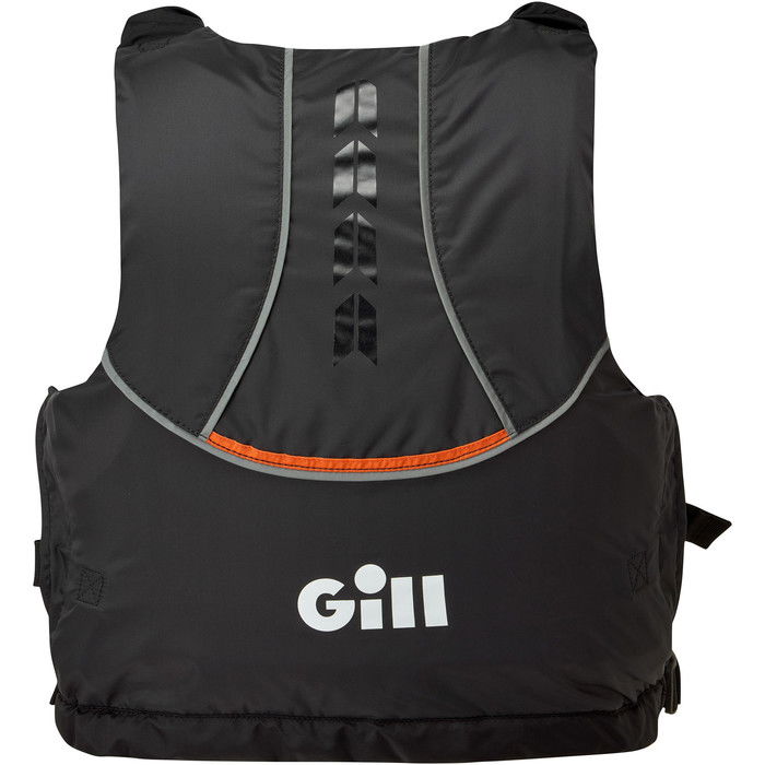 2024 Gill Junior Pro Racer Side Zip 50N Buoyancy Aid 4916J - Black / Orange