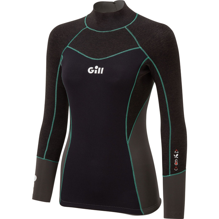 2023 Gill Womens Zentherm 2.5mm GBS Neoprene Top 5001W - Black