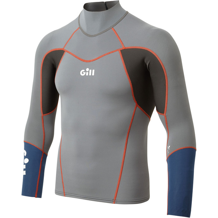 2024 Gill Hombres Zenlite 1.5mm Flatlock Neoprene Top 5003 - Steel Grey