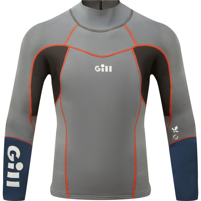 2024 Gill Hombres Zenlite 1.5mm Flatlock Neoprene Top 5003 - Steel Grey