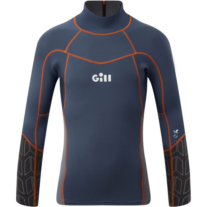 2024 Gill Junior Zenlite 1.5mm Flatlock Neoprene Top 5003J - Ocean / Steel Grey