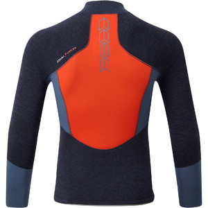 2023 Gill Hombres Race Firecell 3.5mm Neoprene Top RS17 - Dark Denim / Orange