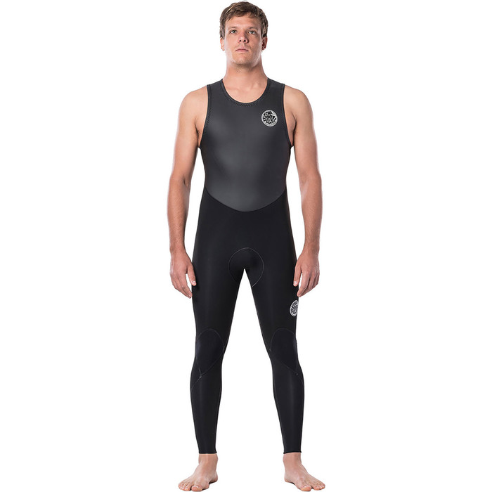 2024 Rip Curl Mens Dawn Patrol 1.5mm Back Zip Long John Wetsuit WSM9IM - Black