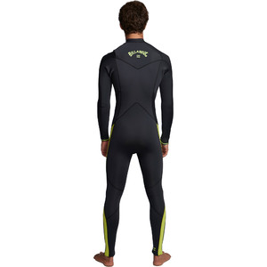 2020 Billabong Mens Furnace Absolute 4/3mm Chest Zip Wetsuit S44M52 - Lime