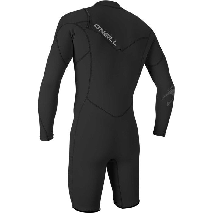 2024 O'Neill Mens Hammer 2mm Long Sleeve Chest Zip Shorty Wetsuit 4928 - Black