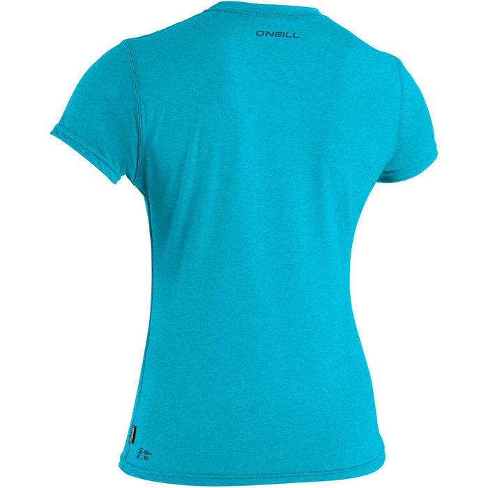 Camiseta De Surf De Manga Corta Hybrid Para Mujer 2024 O'neill 4675 - Turquesa