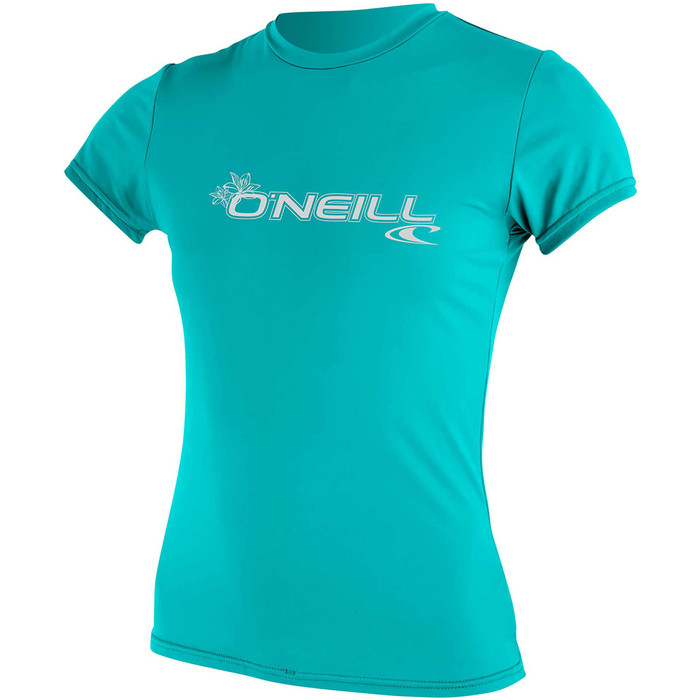 2024 O'Neill Womens Basic Skins Short Sleeve Rash Tee 3547 - Light Aqua