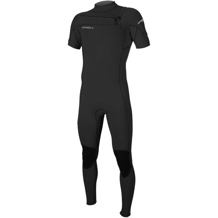 2024 O'Neill Hombres Hammer 2mm Manga Corta Chest Zip Neopreno 5056 - Black