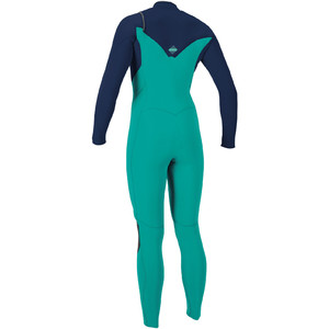 2021 O'Neill Womens Hyperfreak+ 3/2mm Chest Zip Wetsuit 5348 - Capri Breeze / Abyss