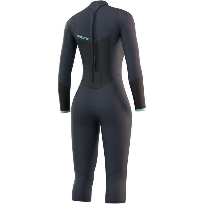 2024 Mystic Womens Brand 3/2mm Long Arm Short Leg Back Zip Wetsuit 21032 - Night Blue