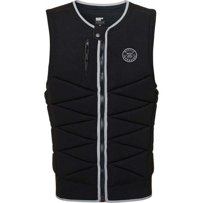 2023 Mystic Mens Outlaw Front Zip Impact Vest 35005220145 - Black