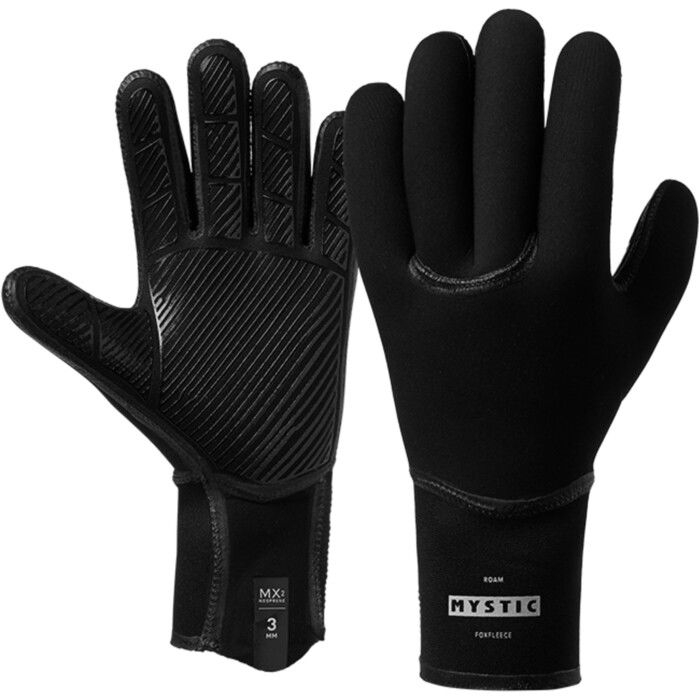 2025 Mystic Roam 3mm 5 Finger Surf Glove 35015.250076 - Black