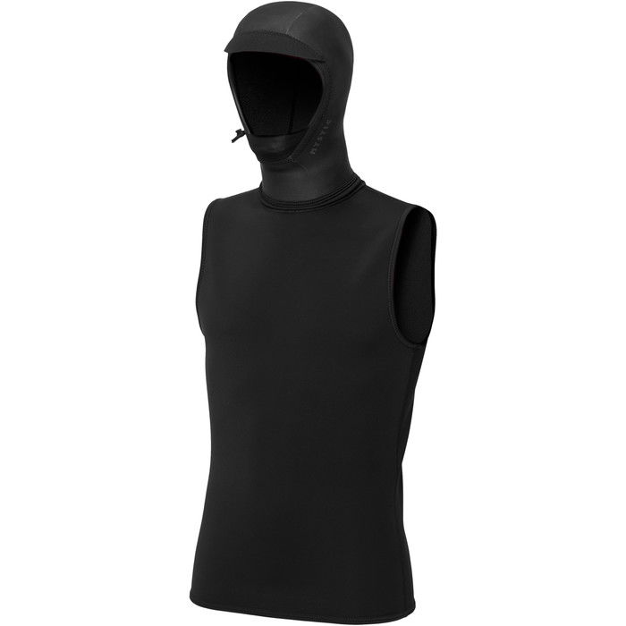 2024 Mystic 3/2mm Neoprene Hooded Wetsuit Top 35016.230016 - Black