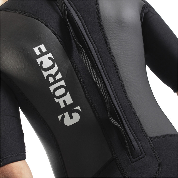 2024 Gul Mens G-Force 3mm Back Zip Shorty Wetsuit GF3305-B7 - Black