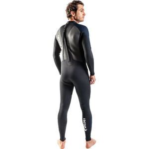 2024 Gul Mens G-Force 3mm Back Zip Flatlock Wetsuit GF1305-B7 - Black / Navy