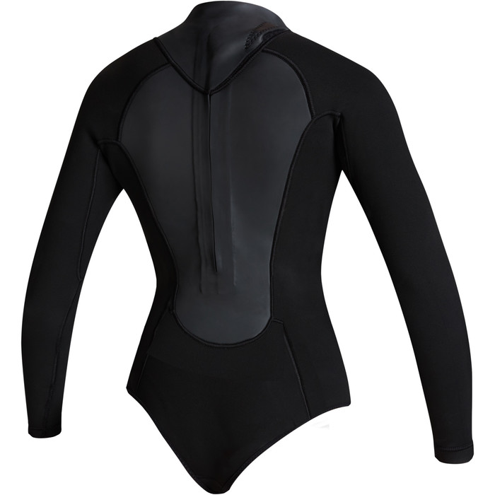 2024 Mystic Womens Sway 2mm Back Zip Long Sleeve Shorty Wetsuit 35000220092 - Black