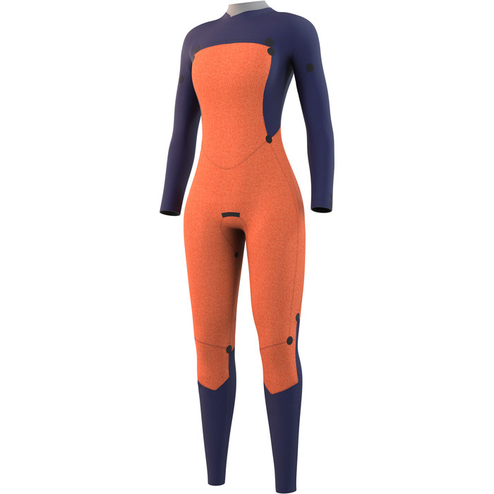 2024 Mystic Womens Dazzled 5/3mm Double Chest Zip Wetsuit 35000220093 - Night Blue