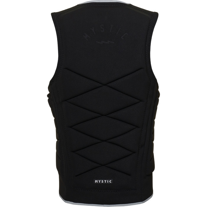 2023 Mystic Mens Outlaw Front Zip Impact Vest 35005220145 - Black