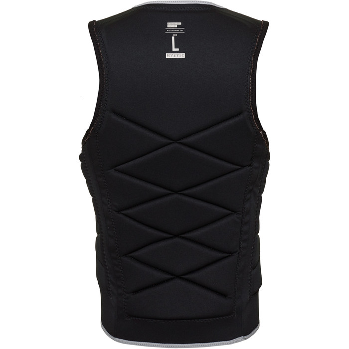 2023 Mystic Mens Outlaw Front Zip Impact Vest 35005220145 - Black