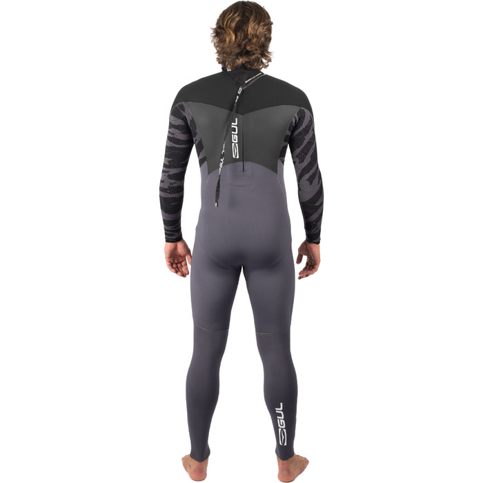 2024 Gul Hombres Response 5/3mm Gbs Back Zip Neopreno RE1213-C1 - Grey / Black