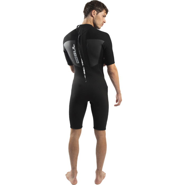 2024 Gul Mens Response 3/2mm Back Zip Shorty Wetsuit RE3319-C1 - Black