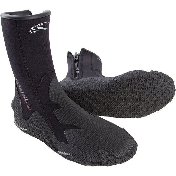 2024 O'neill 5mm Botas De Buceo Con Cremallera 3999 - Negro