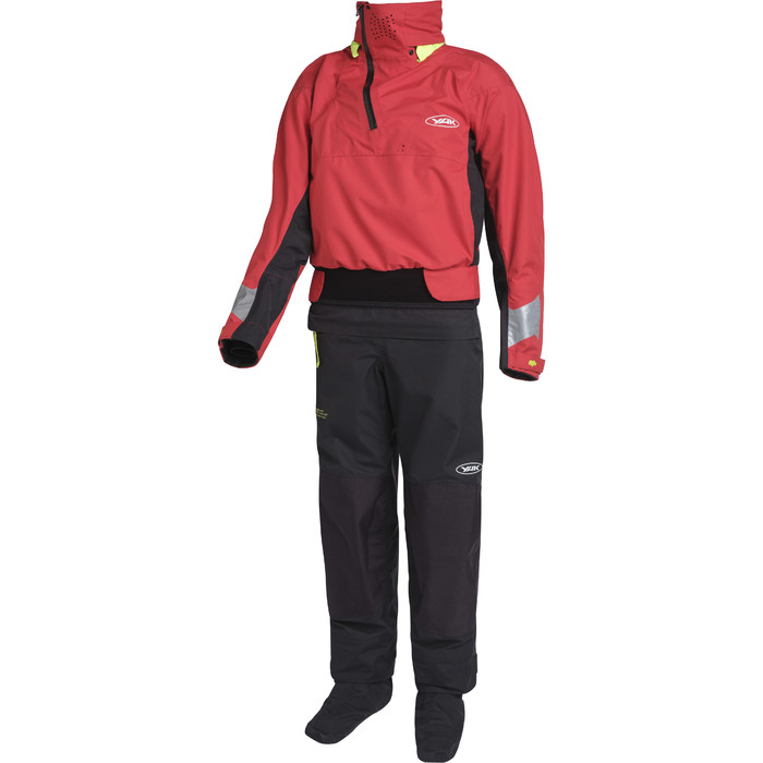 2024 Yak Kayak De Estratos Drysuit Con Cremallera 6585 - Rojo/negro